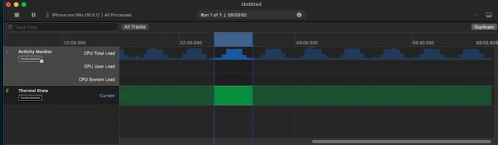 CPU Load Profile in Xcode Instruments